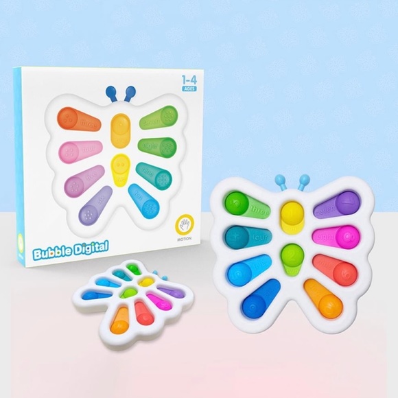 Simple Dimple Digits Popper Push Bubble Large Colorful Pop Fidget Toy Bigger But - Picture 2 of 8